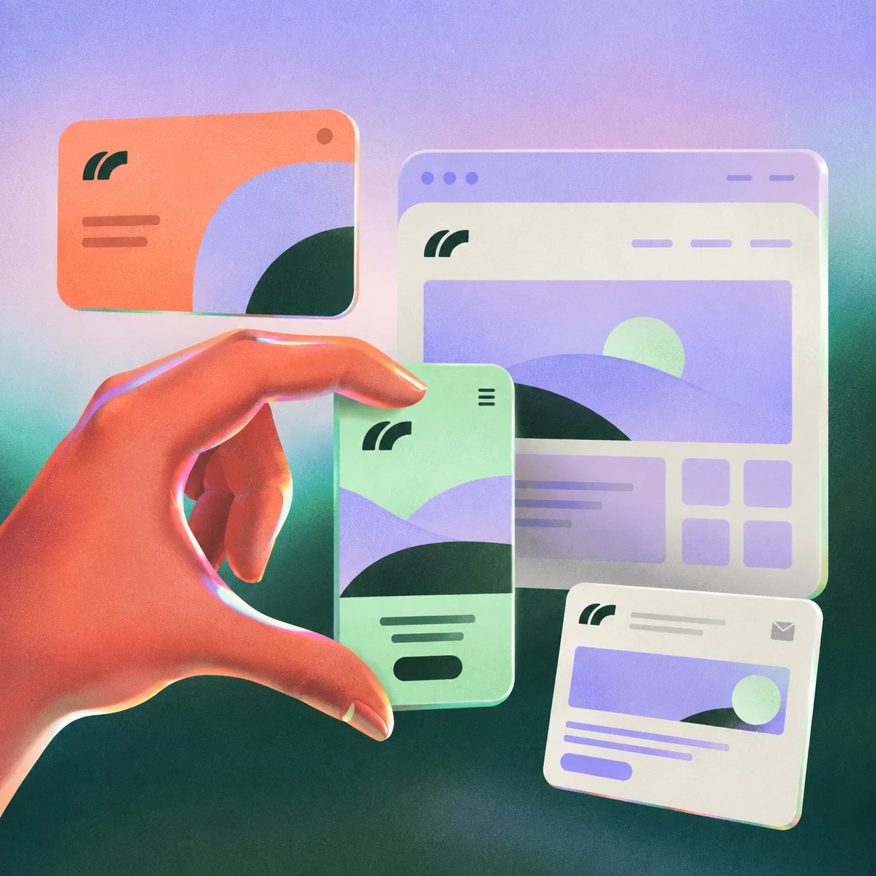 A connected brand system expanding across web, mobile, and campaign touchpoints.